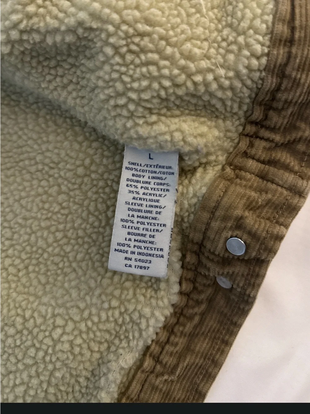 Vintage 2007 Old navy brown Sherpa Jacket boys size L